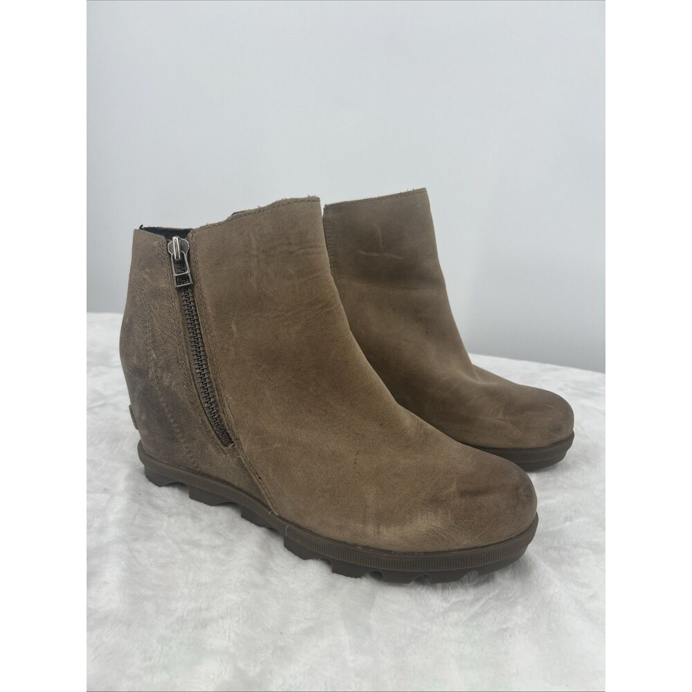 Sorel Womens Boots Brown 9 Joan Of Arctic Wedge II Zip - NL3365-240